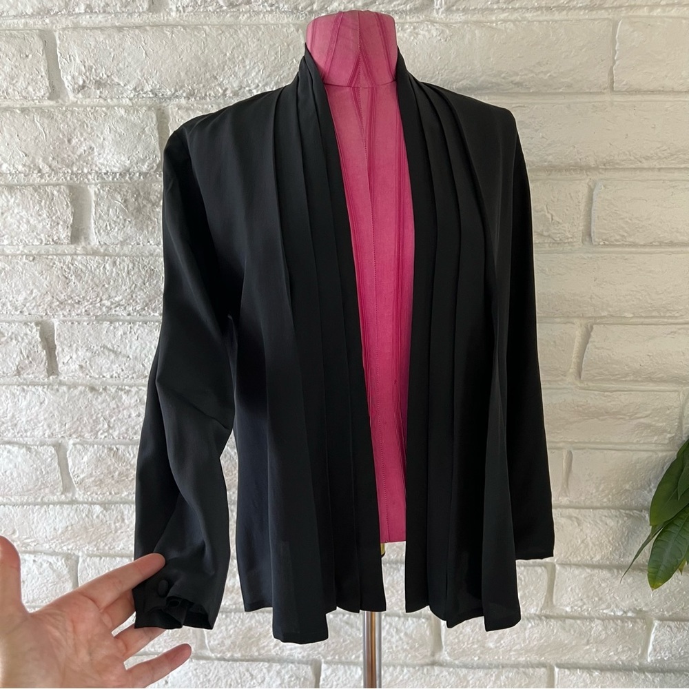 Vintage Nordstrom Black Silk Blazer